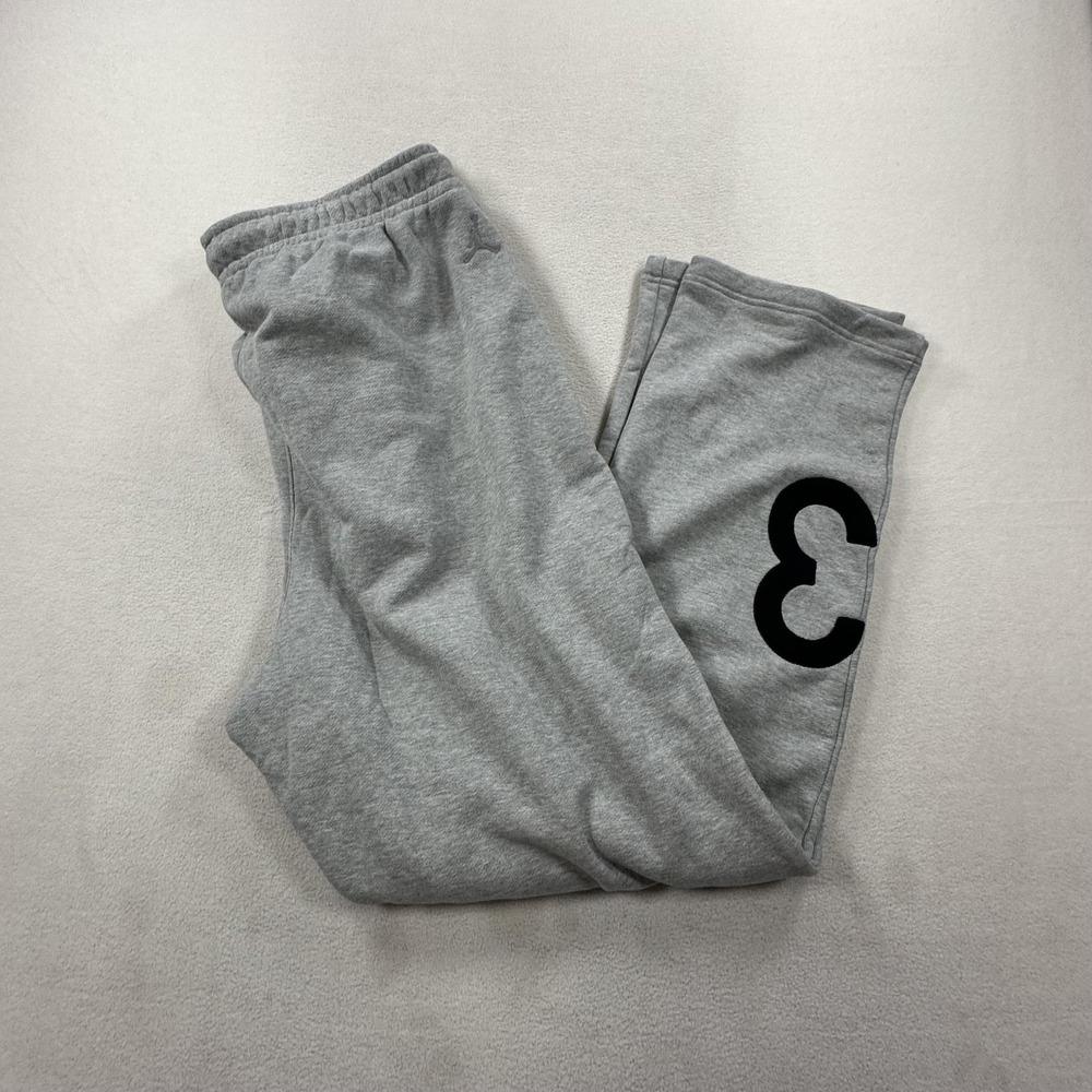 Jordan Sweatpants Mens Large Gray Nina Chanel Abney Fleece MICHAEL JORDAN CUST1